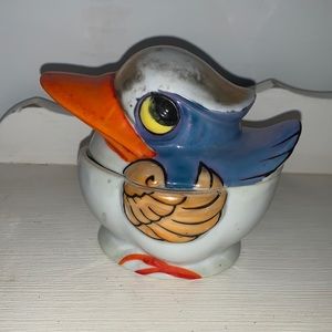 Vintage Luster Ware Pelecin Trinket Dish with Lid